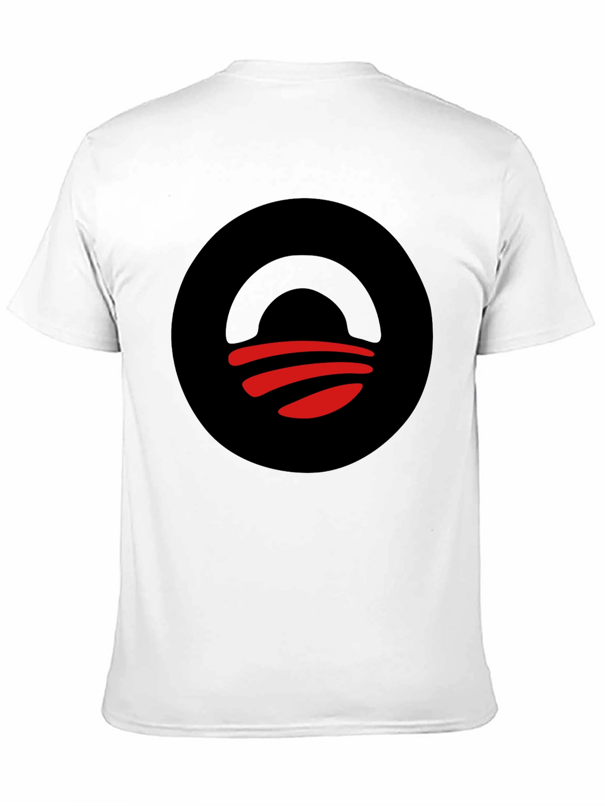 Abstract Graphic Tee - Black Circle Design T-Shirt