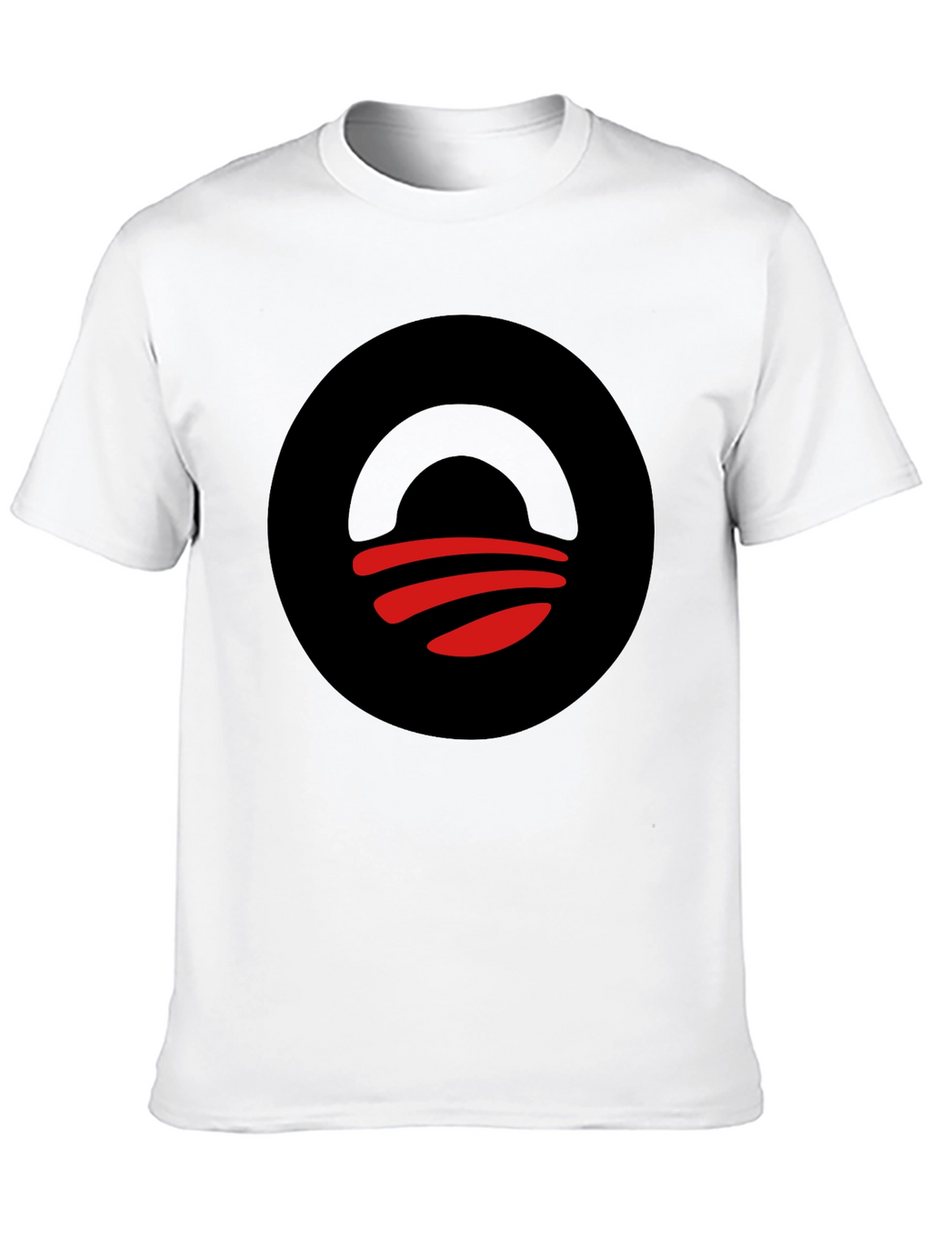 Abstract Graphic Tee - Black Circle Design T-Shirt
