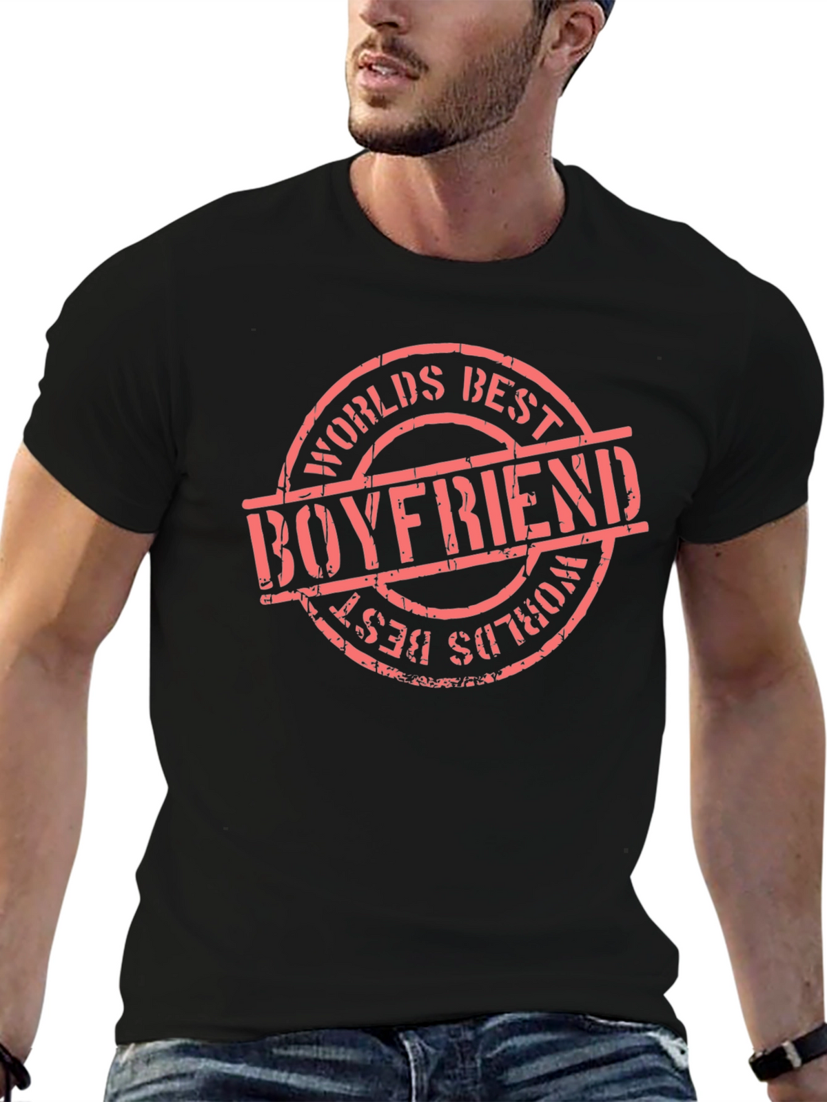 Worlds Best Boyfriend Graphic Tee - Black