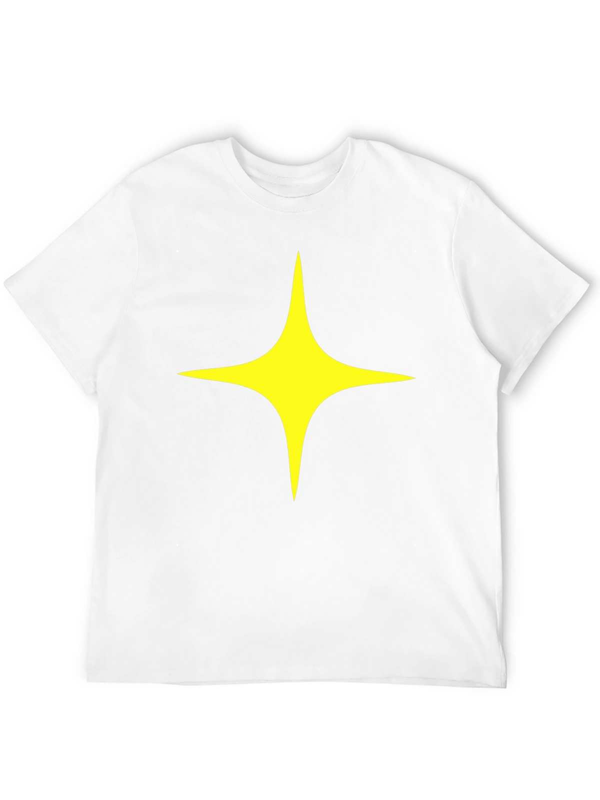 Black T-Shirt with Yellow Star Design