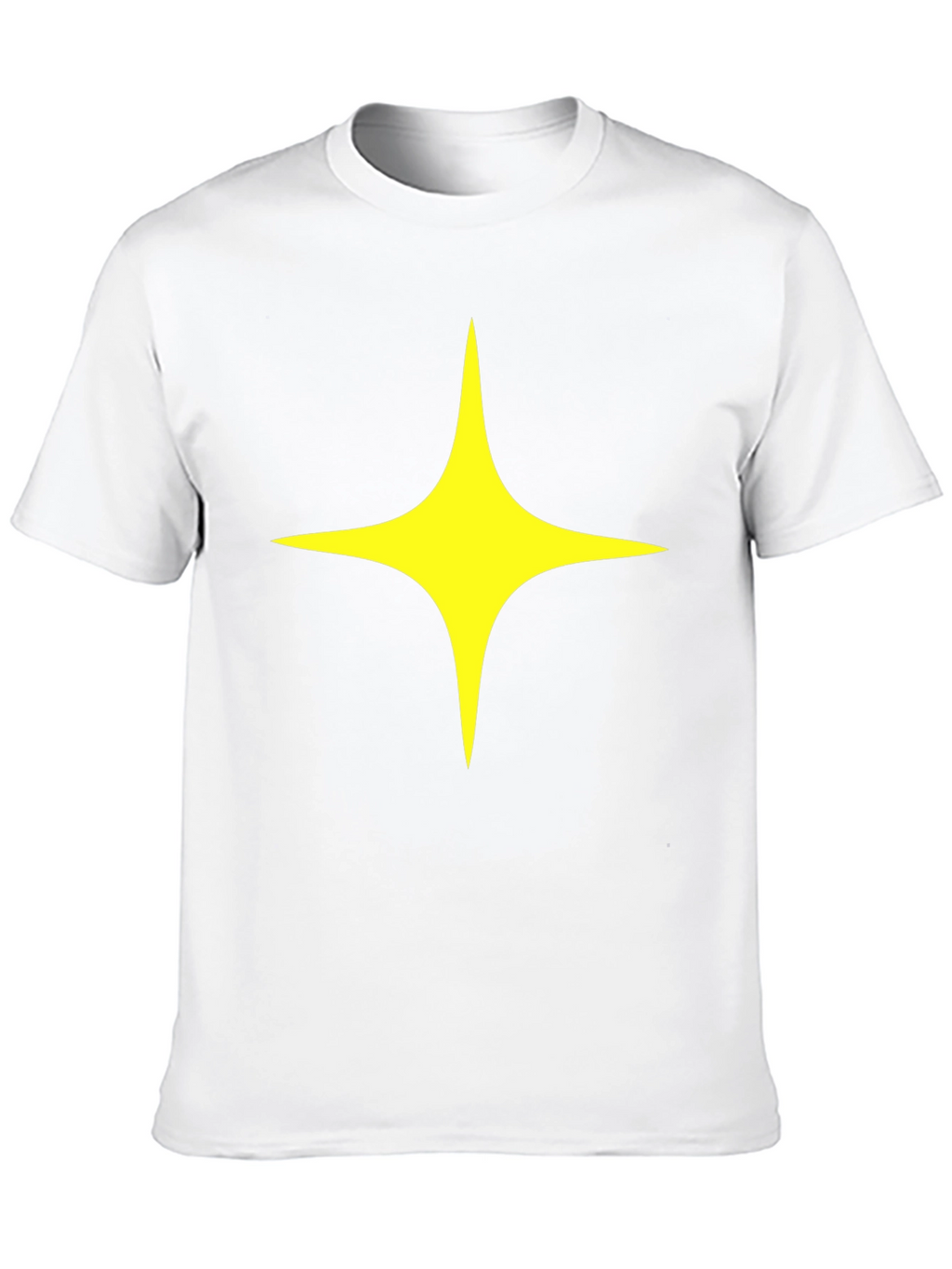 Black T-Shirt with Yellow Star Design