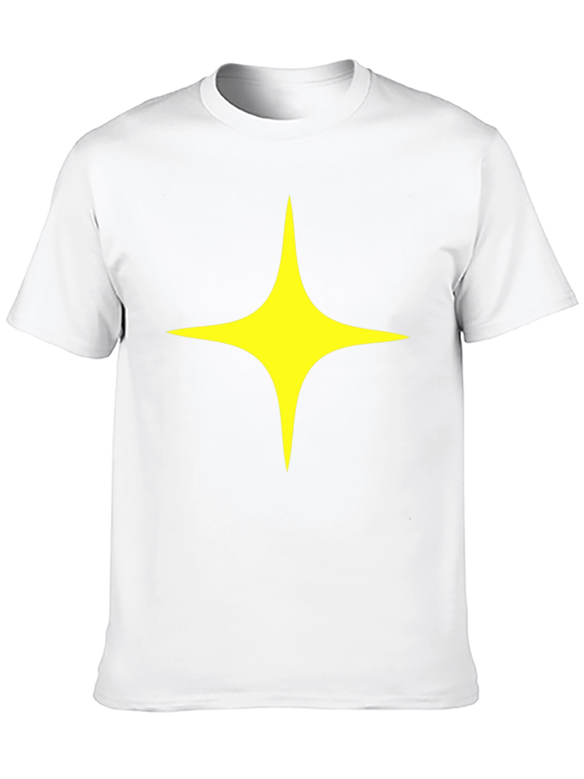 Black T-Shirt with Yellow Star Design
