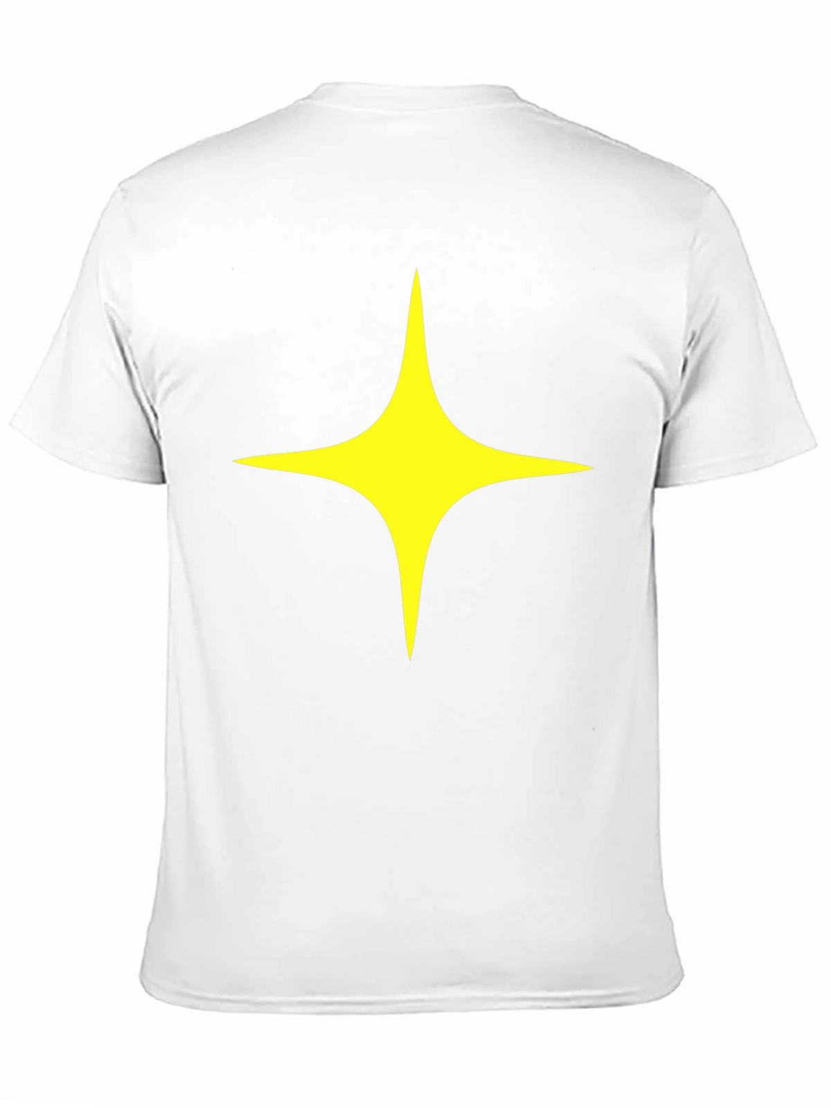 Black T-Shirt with Yellow Star Design