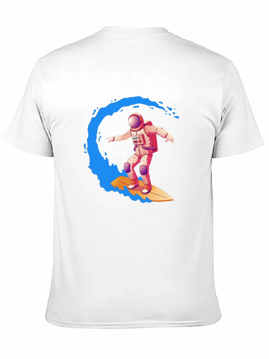 Astronaut Surfing Graphic Tee - Outer Space Wave