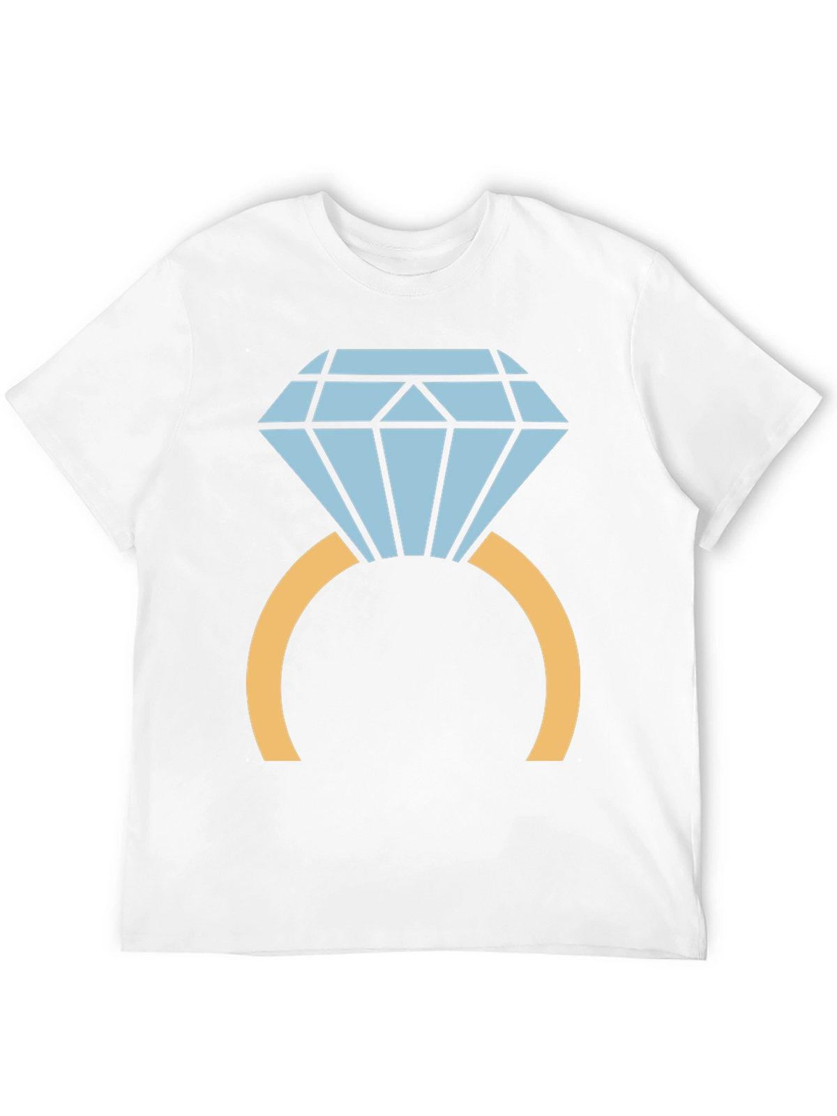 Diamond Ring Graphic Tee - Stylish Black T-Shirt
