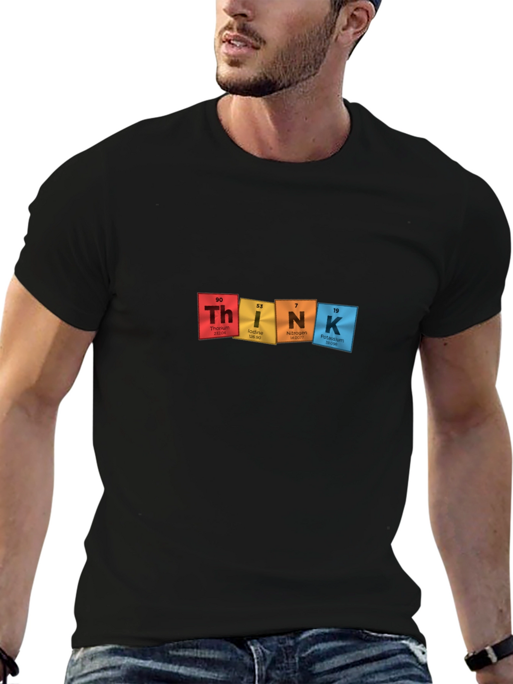 Periodic Table THINK Black T-Shirt - Science Tee