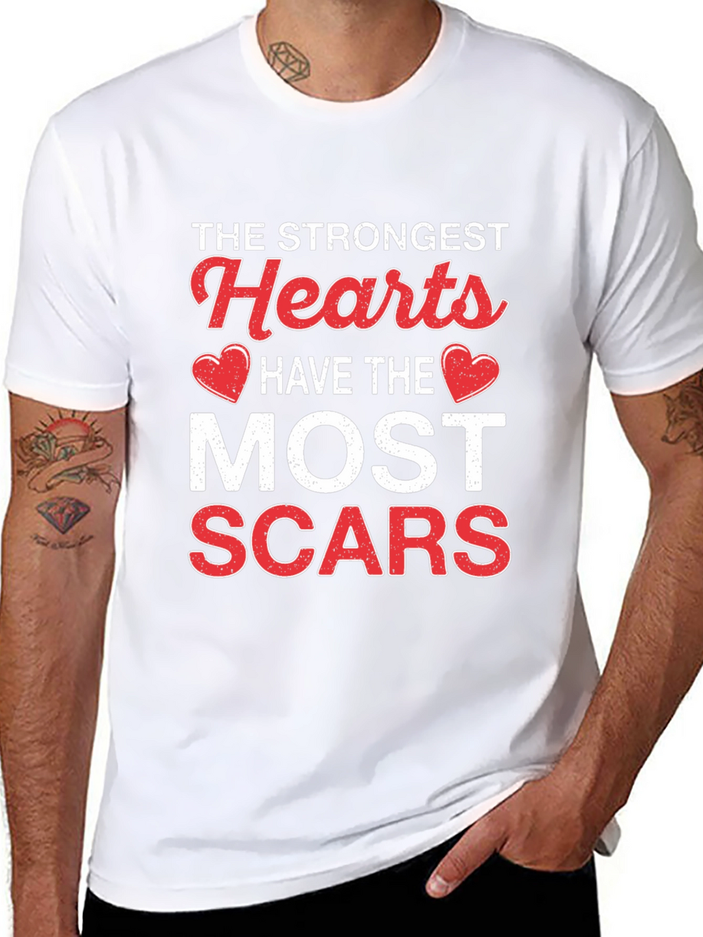 Strongest Hearts Scars Graphic Tee