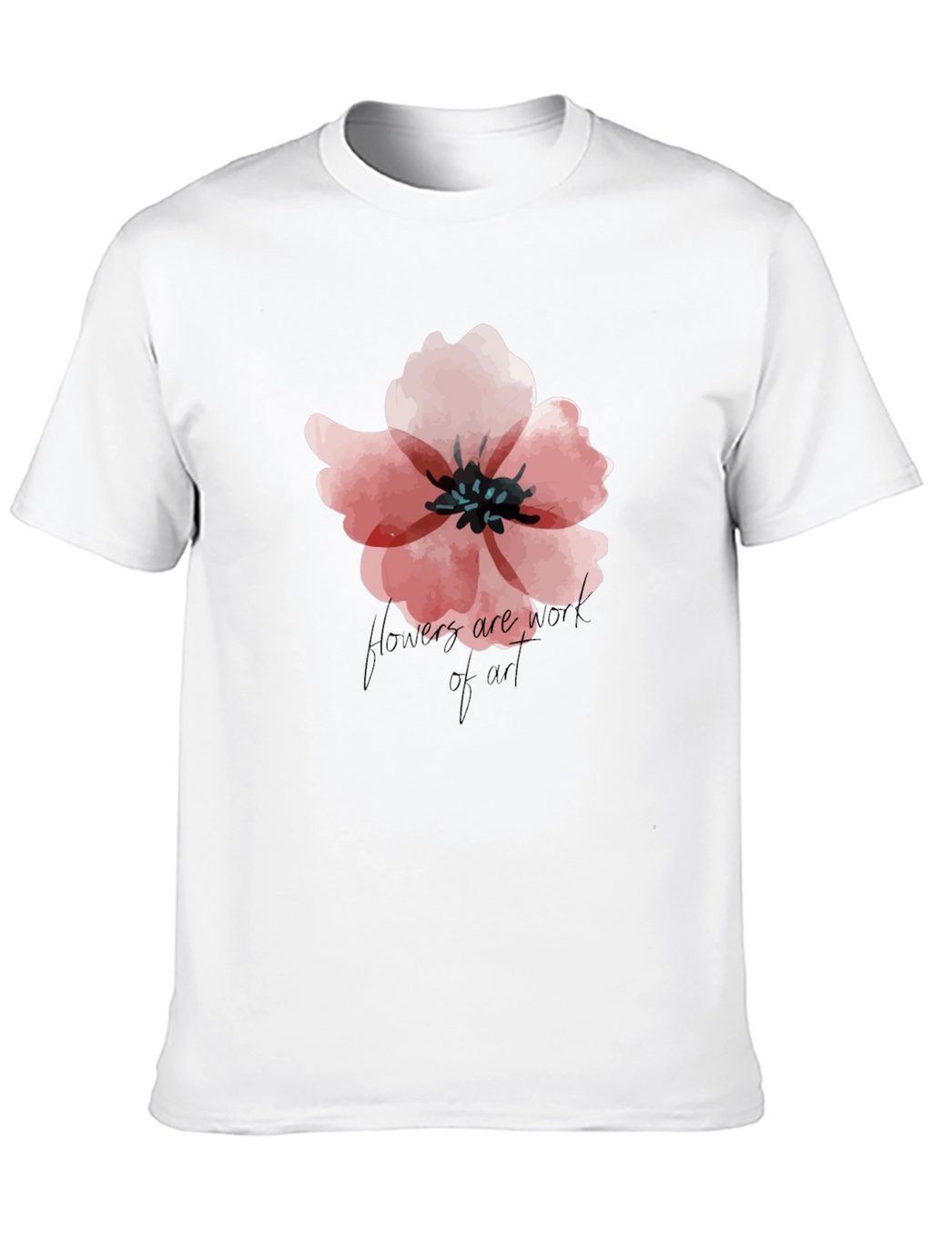 Floral Graphic Black T-Shirt - Flowers Are Art