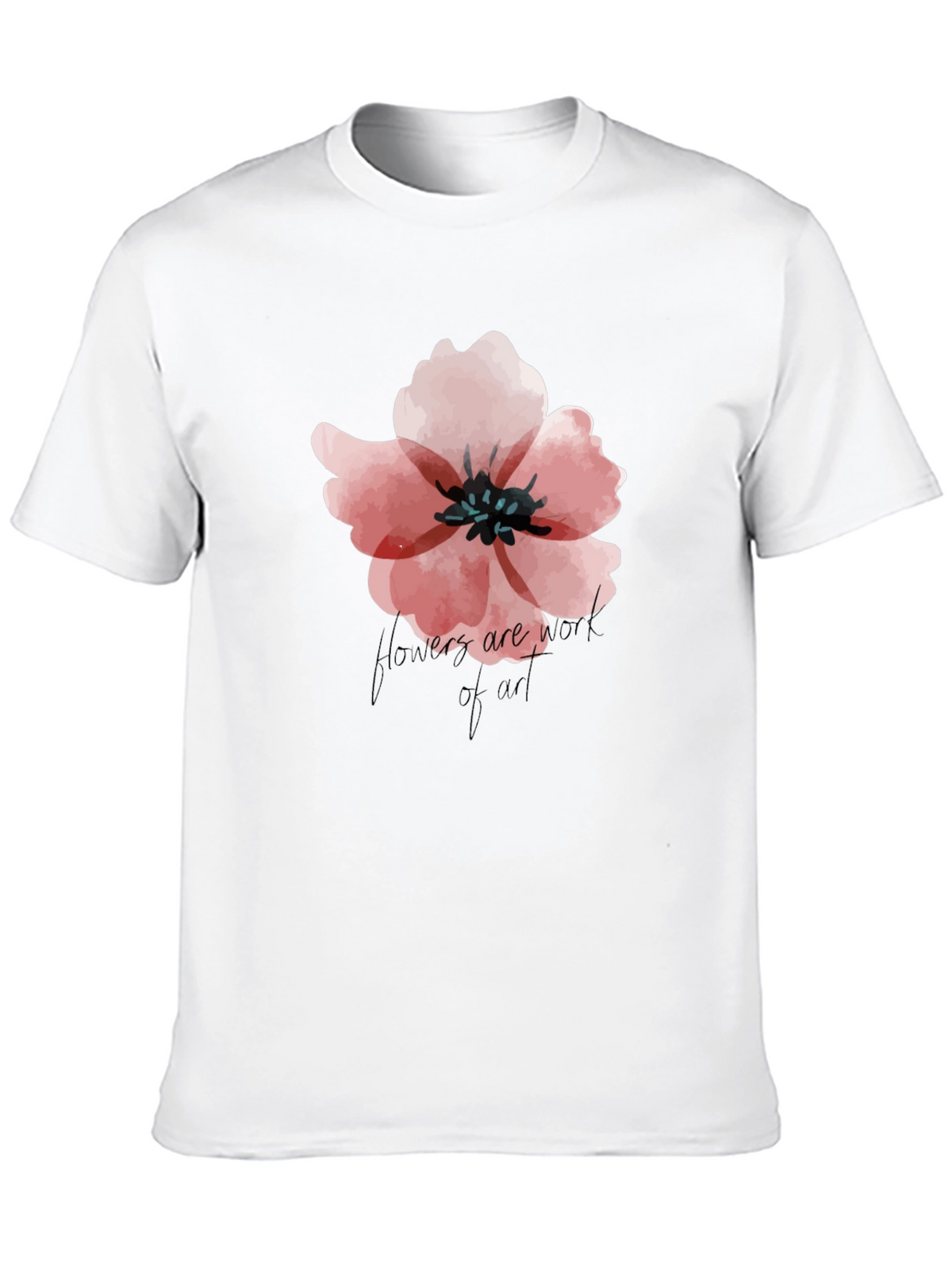 Floral Graphic Black T-Shirt - Flowers Are Art