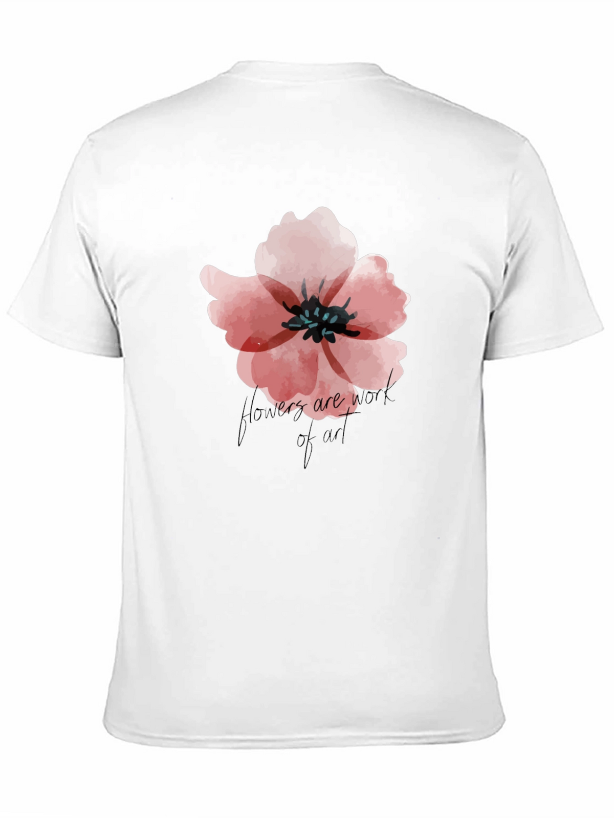 Floral Graphic Black T-Shirt - Flowers Are Art