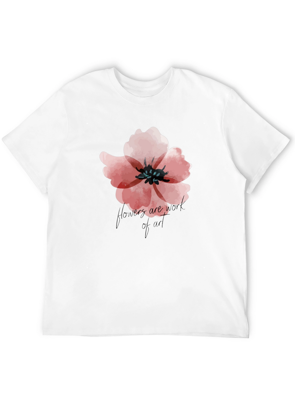 Floral Graphic Black T-Shirt - Flowers Are Art