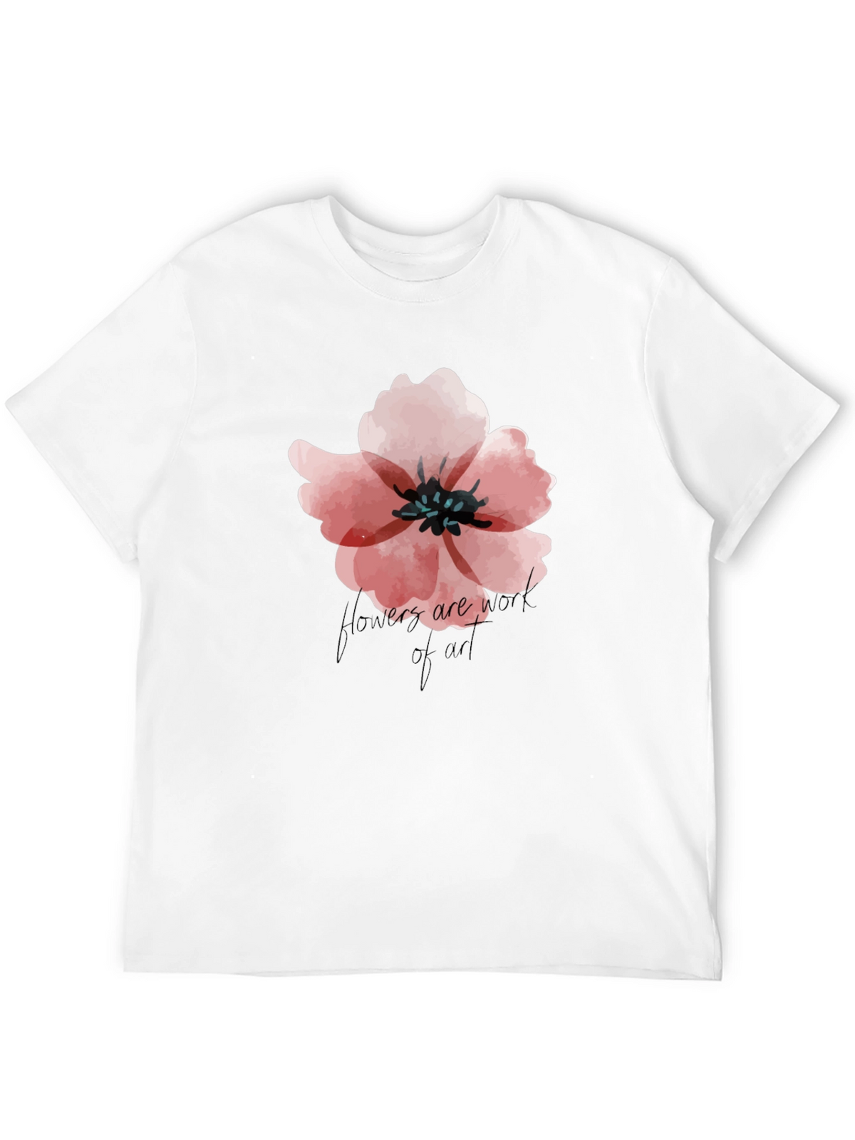 Floral Graphic Black T-Shirt - Flowers Are Art