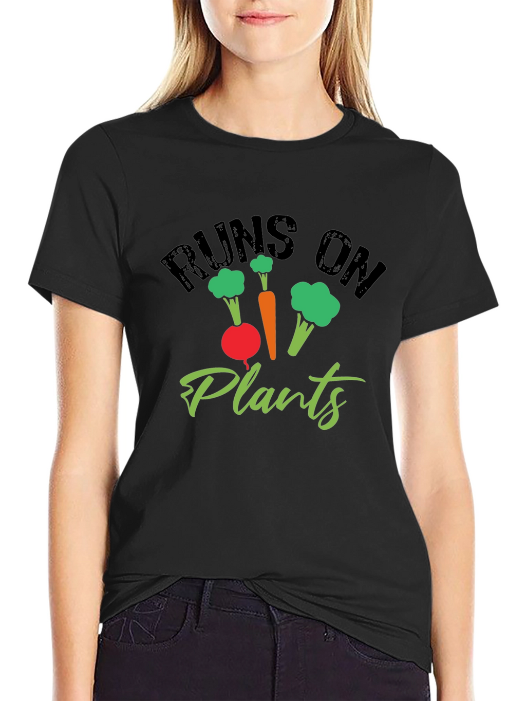 Runs on Plants Graphic Tee - Vegan Friendly