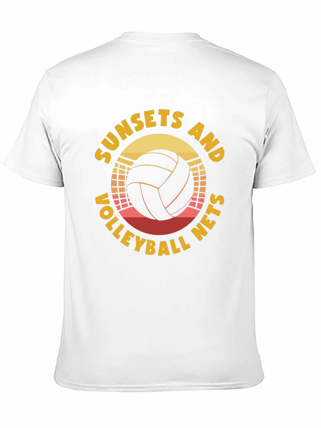 Sunset Volleyball Nets Graphic T-Shirt