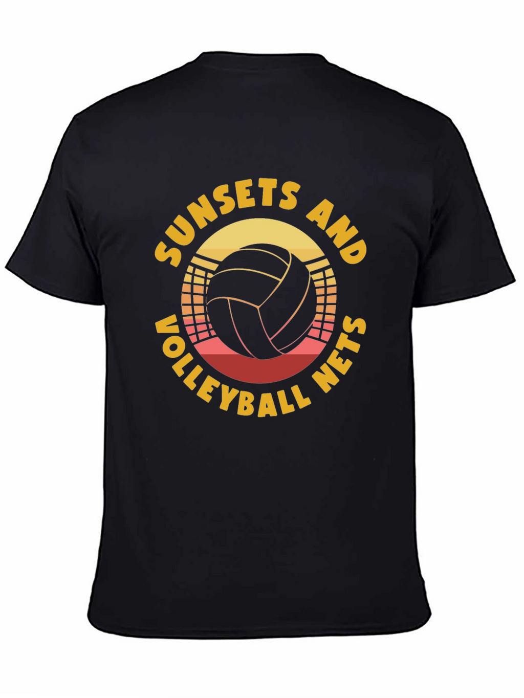 Sunset Volleyball Nets Graphic T-Shirt
