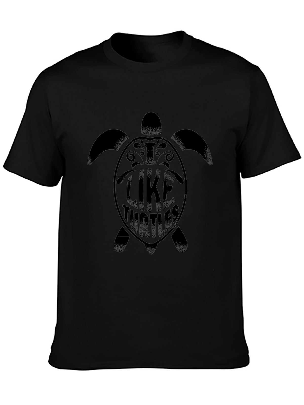 Black Turtle Graphic Tee - Like Turtles