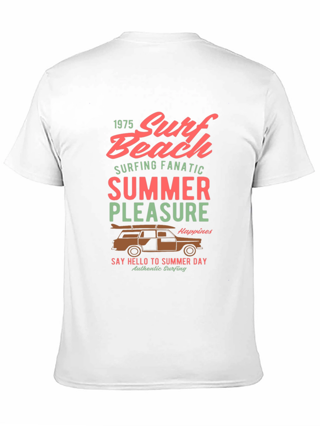 Surf Beach Summer Pleasure Graphic Tee