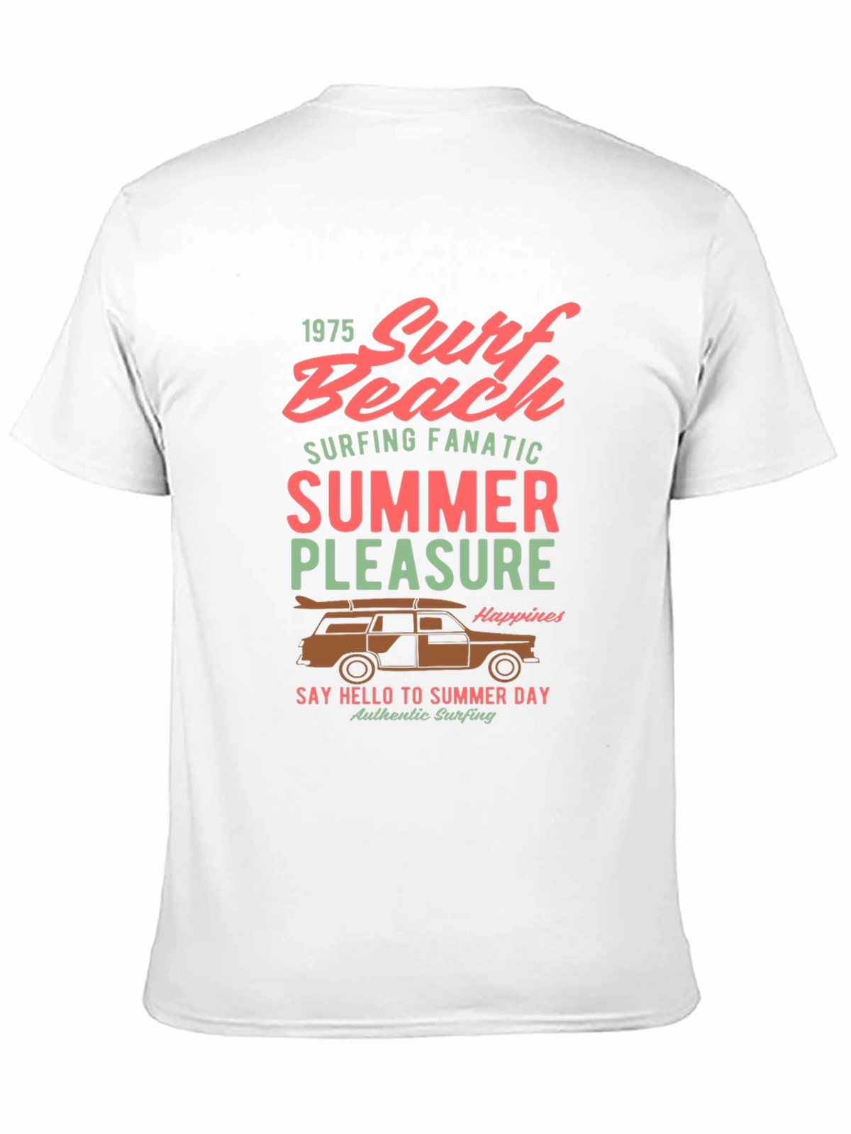 Surf Beach Summer Pleasure Graphic Tee