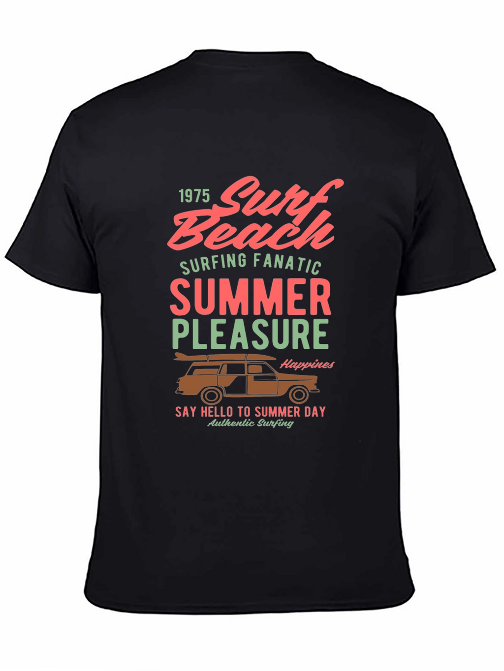 Surf Beach Summer Pleasure Graphic Tee