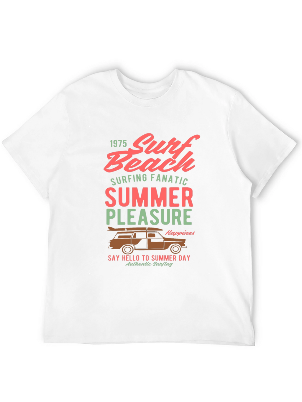 Surf Beach Summer Pleasure Graphic Tee