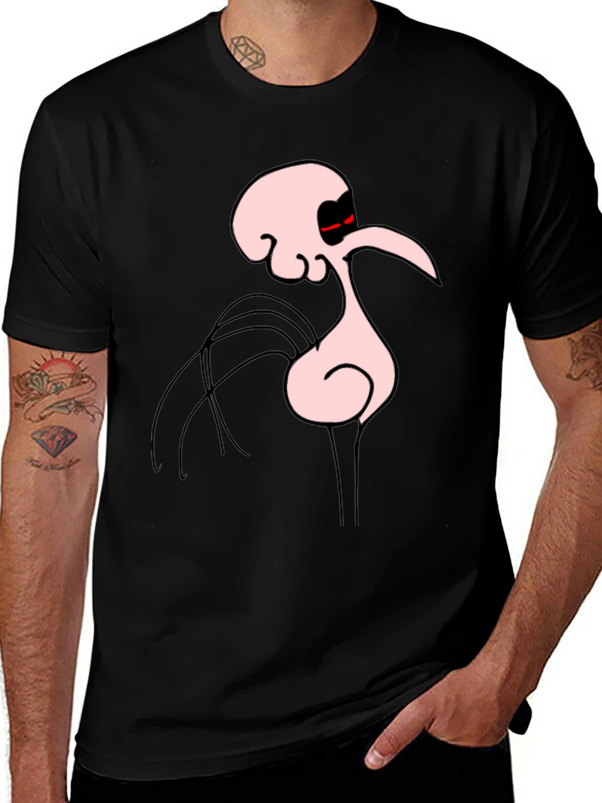 Bold Squidward T-Shirt - Black Cartoon Tee