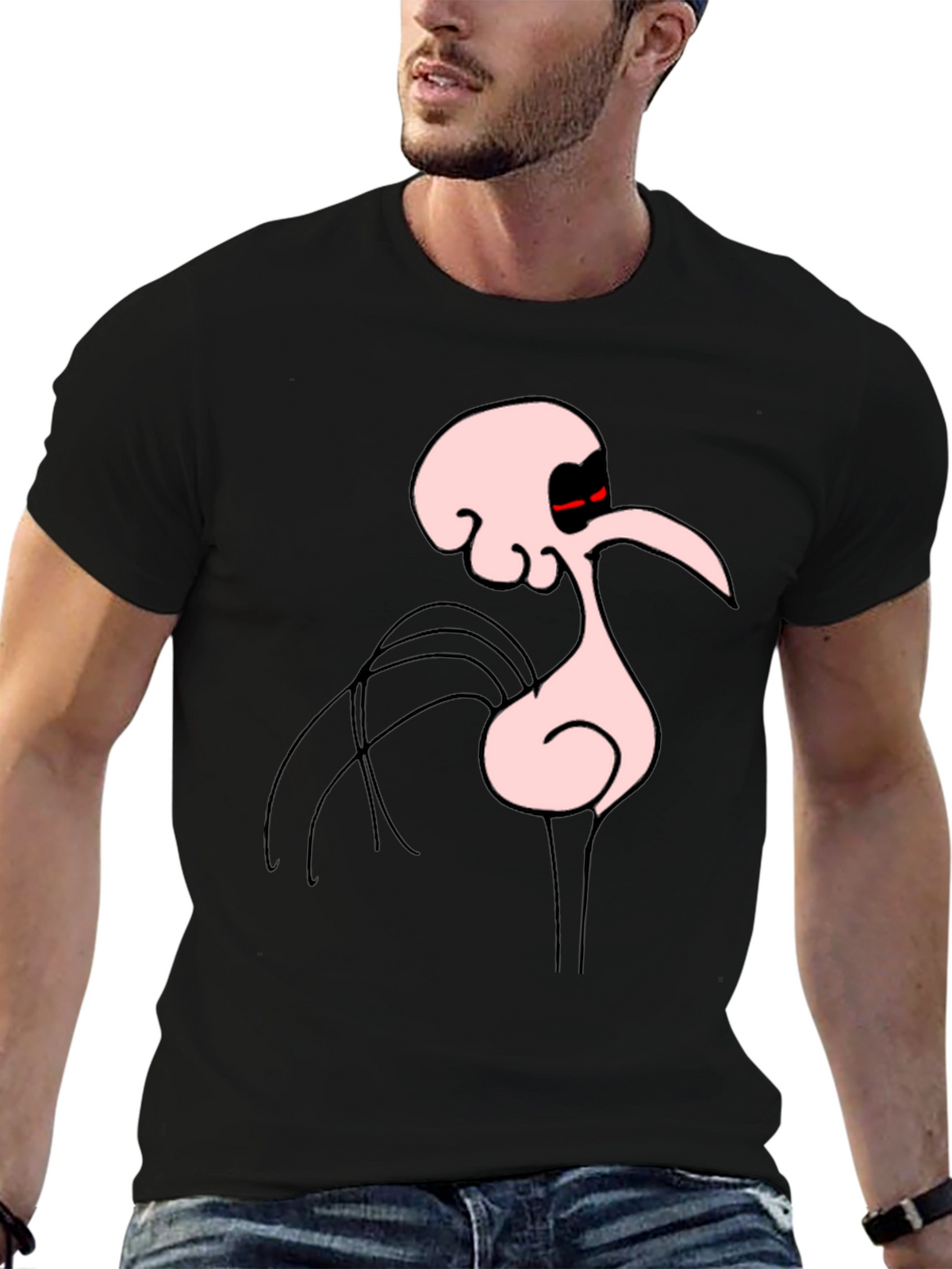 Bold Squidward T-Shirt - Black Cartoon Tee