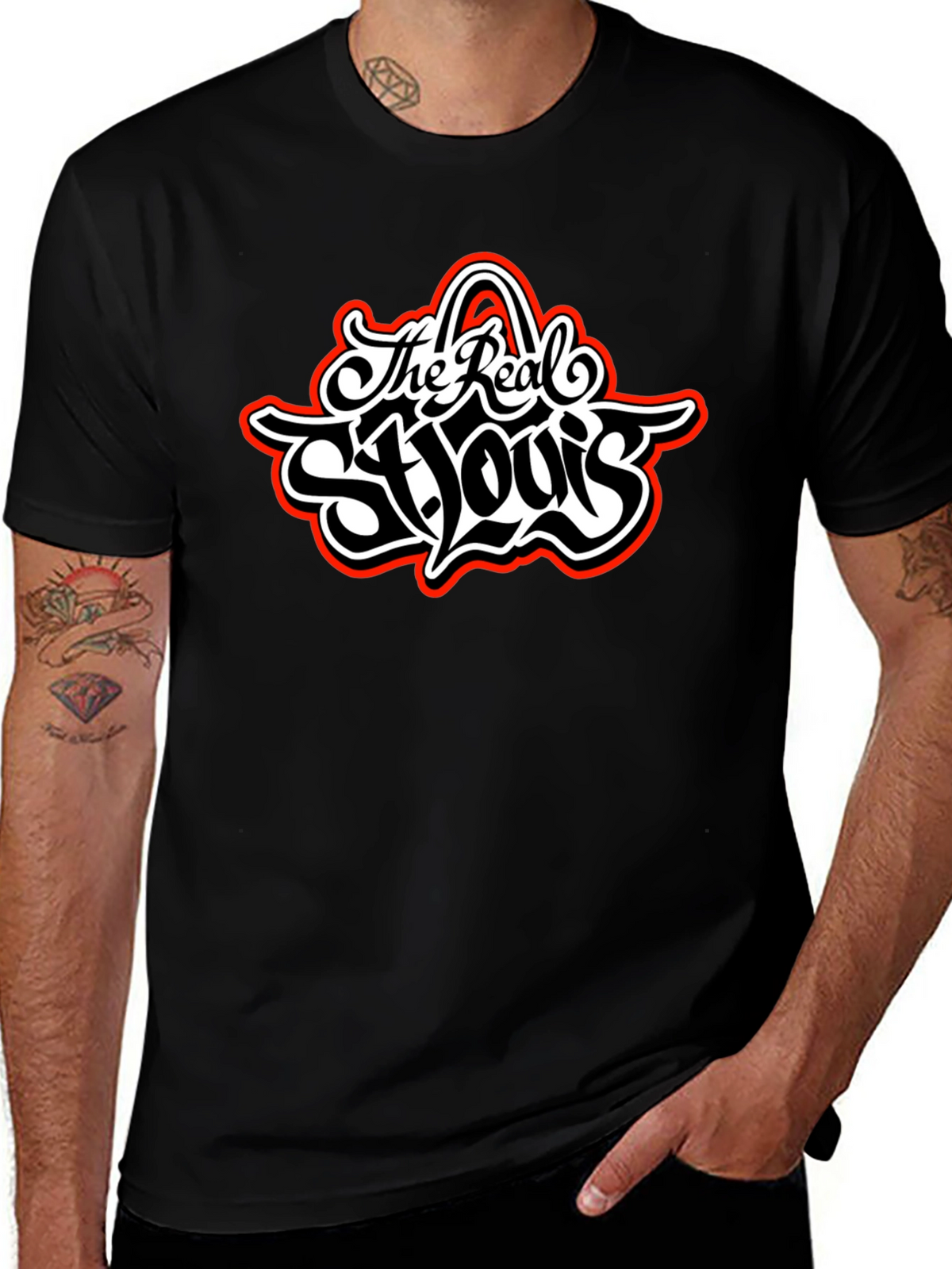 The Real St. Louis Black Graphic Tee