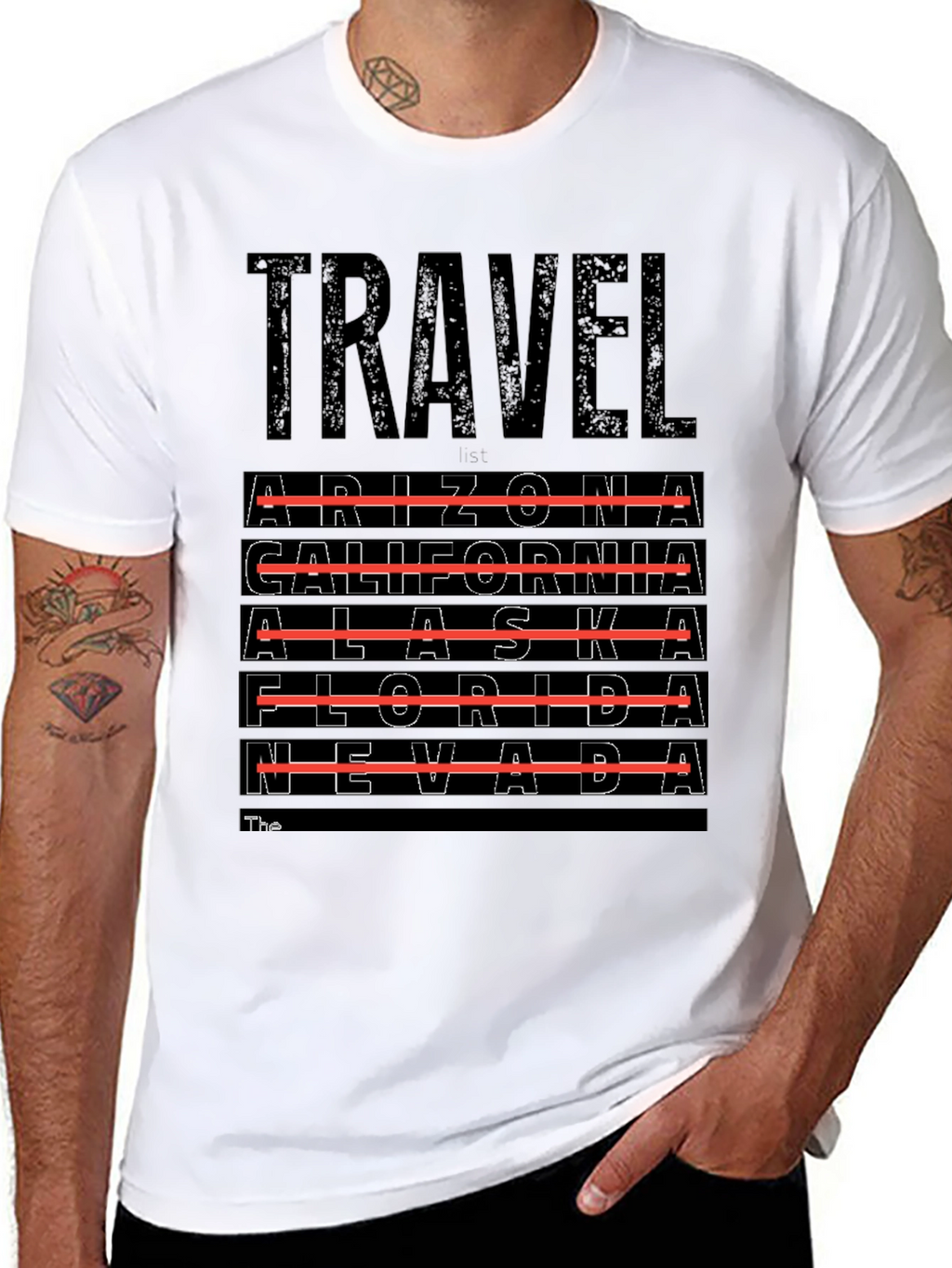 Travel Destinations T-Shirt - Arizona California Alaska Nevada