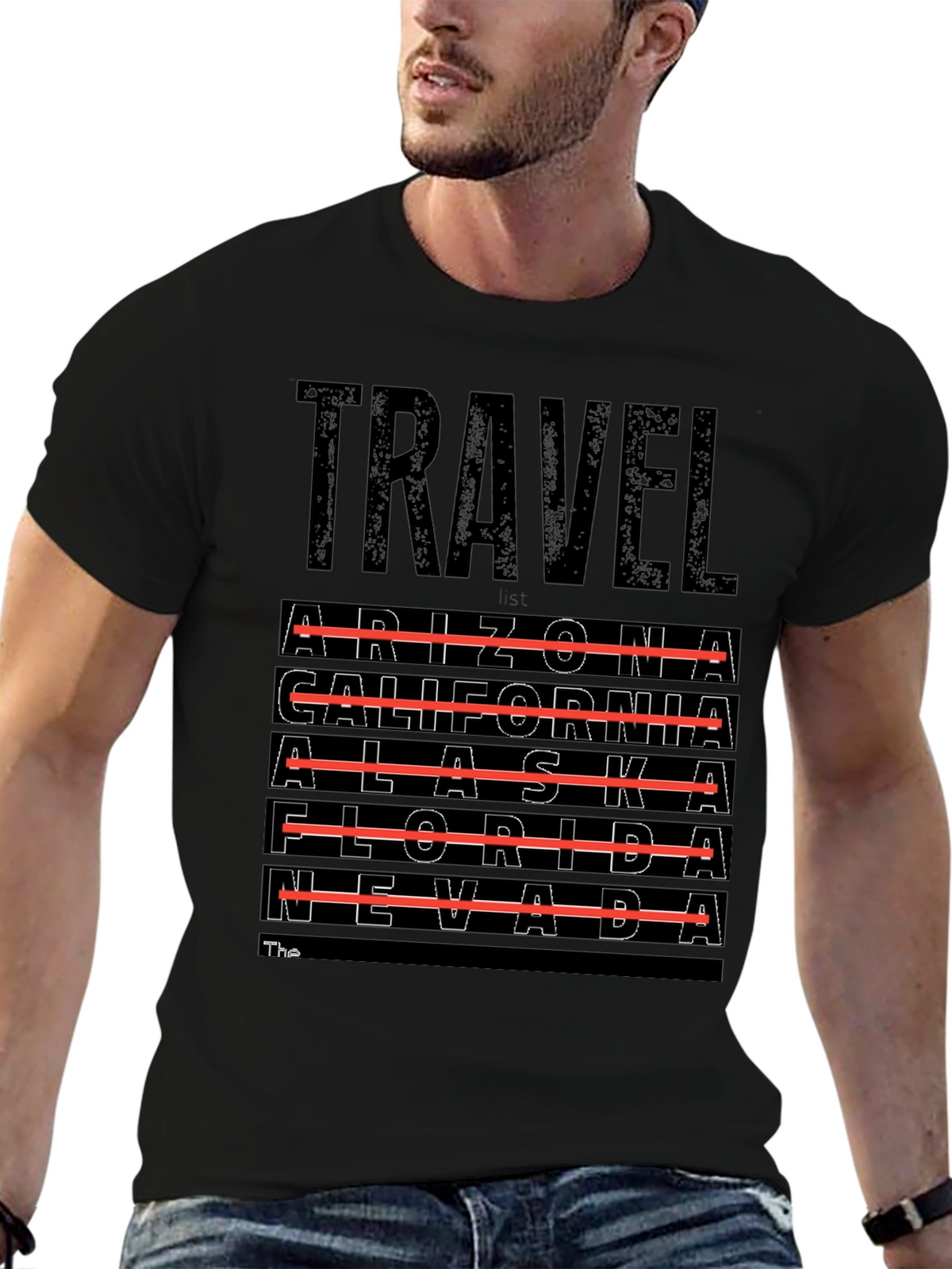 Travel Destinations T-Shirt - Arizona California Alaska Nevada