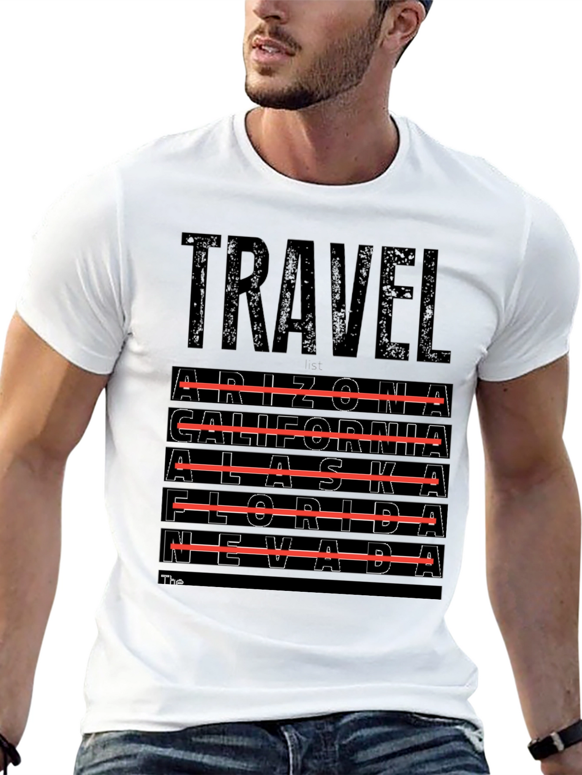 Travel Destinations T-Shirt - Arizona California Alaska Nevada