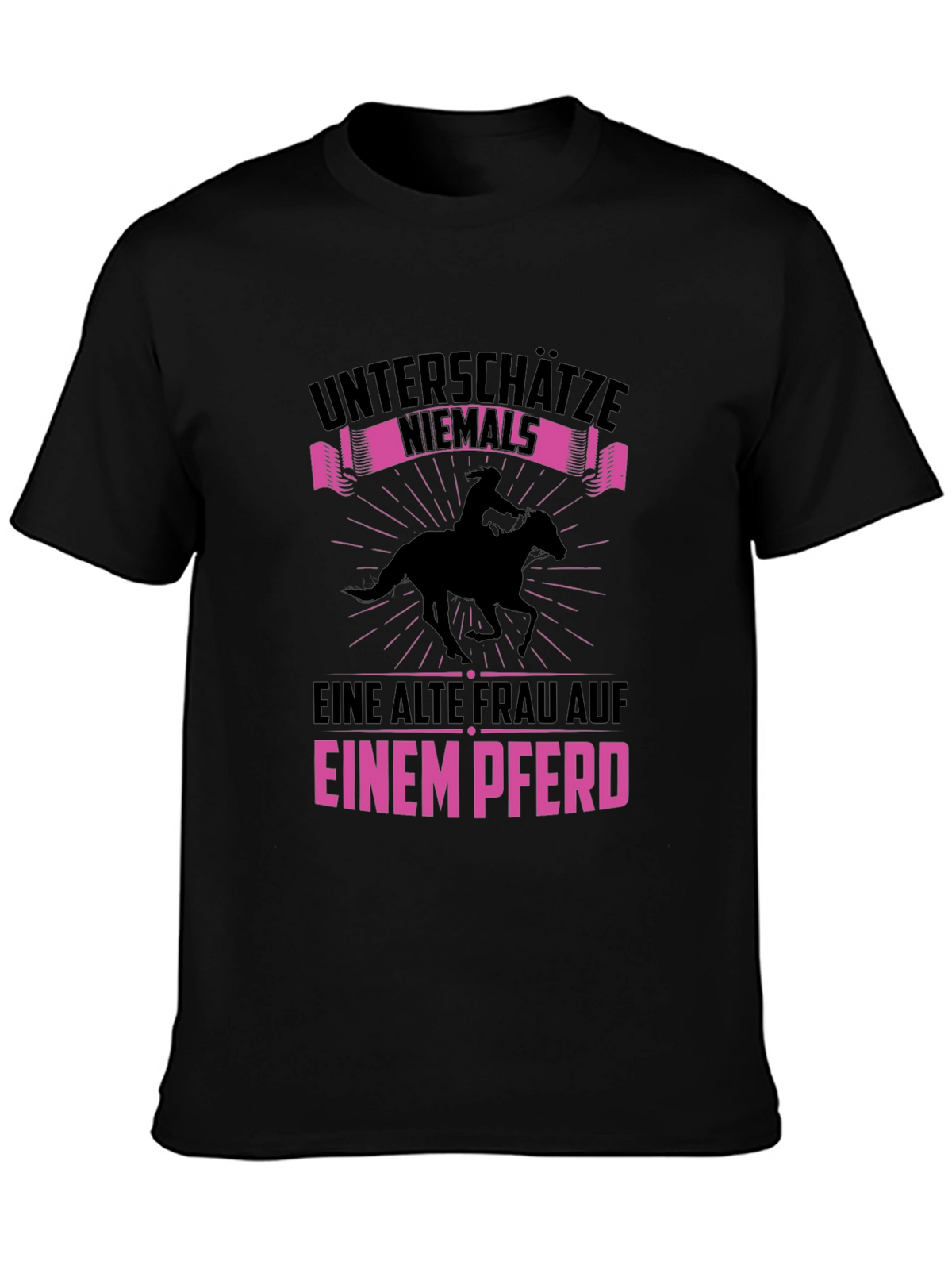 Never Underestimate Old Woman on Horse T-Shirt