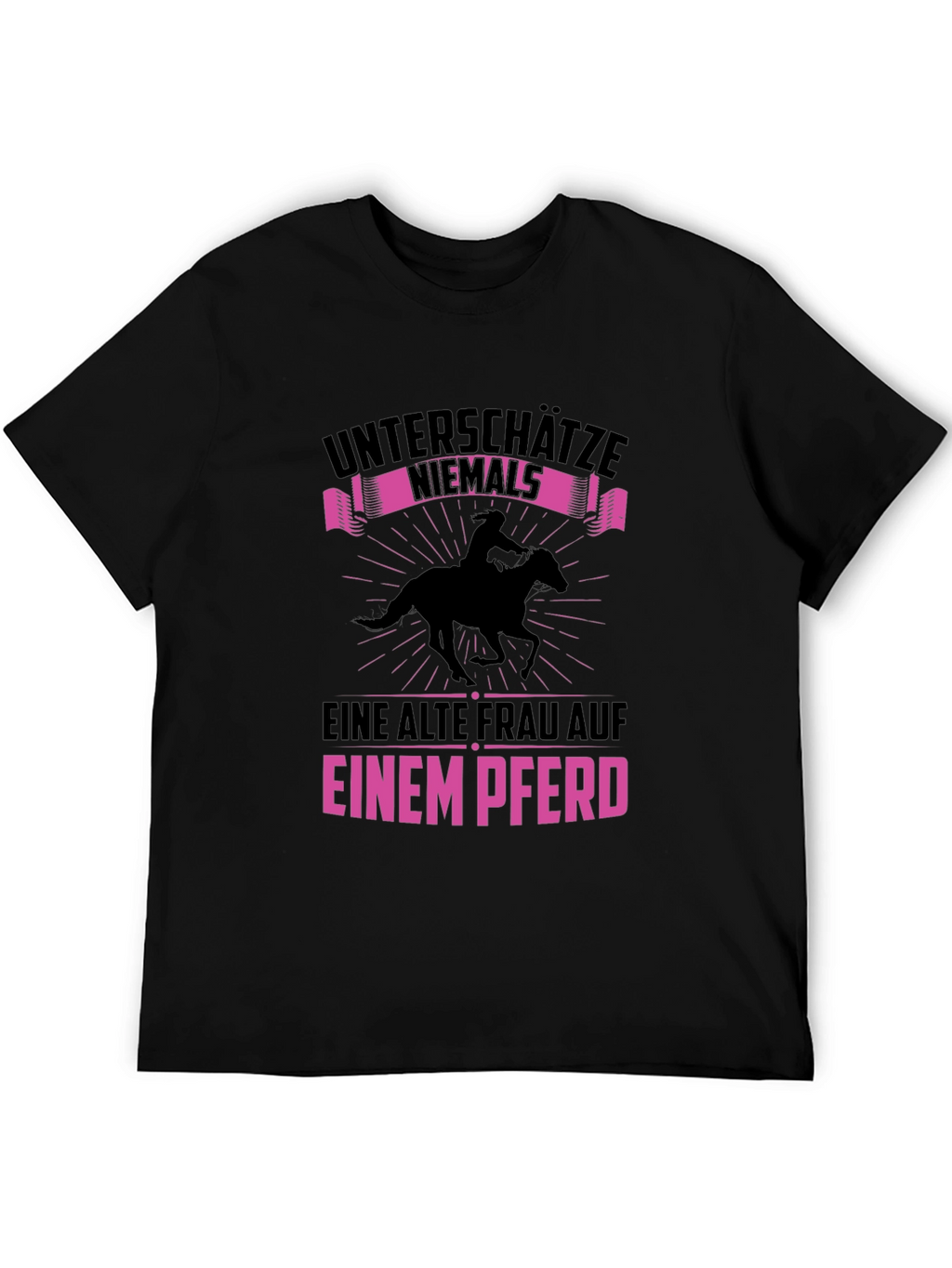 Never Underestimate Old Woman on Horse T-Shirt