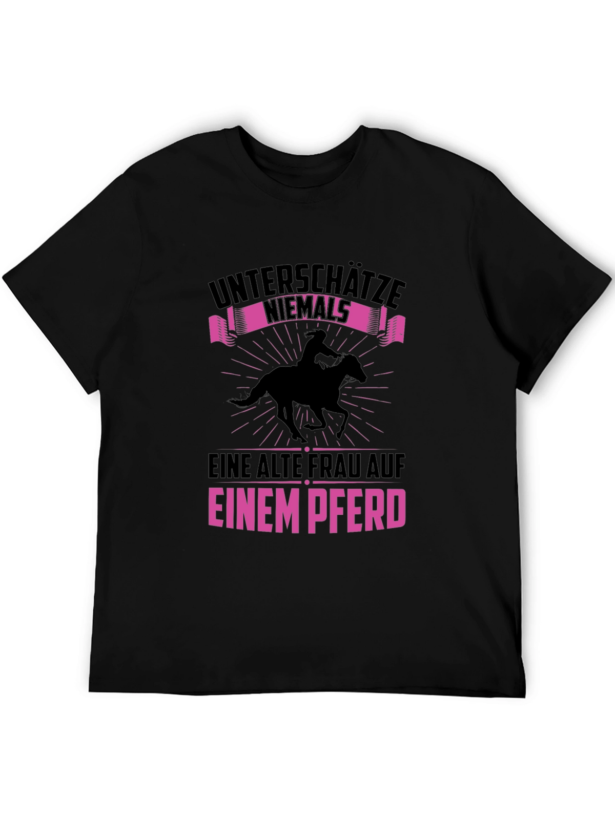 Never Underestimate Old Woman on Horse T-Shirt