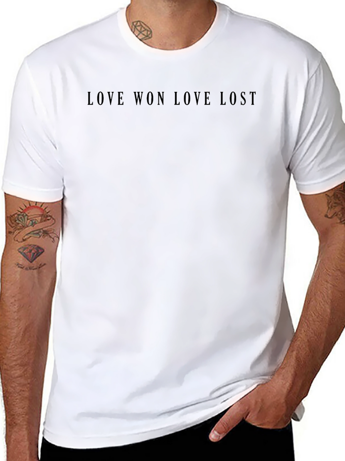 Love Won Love Lost Black Graphic Tee
