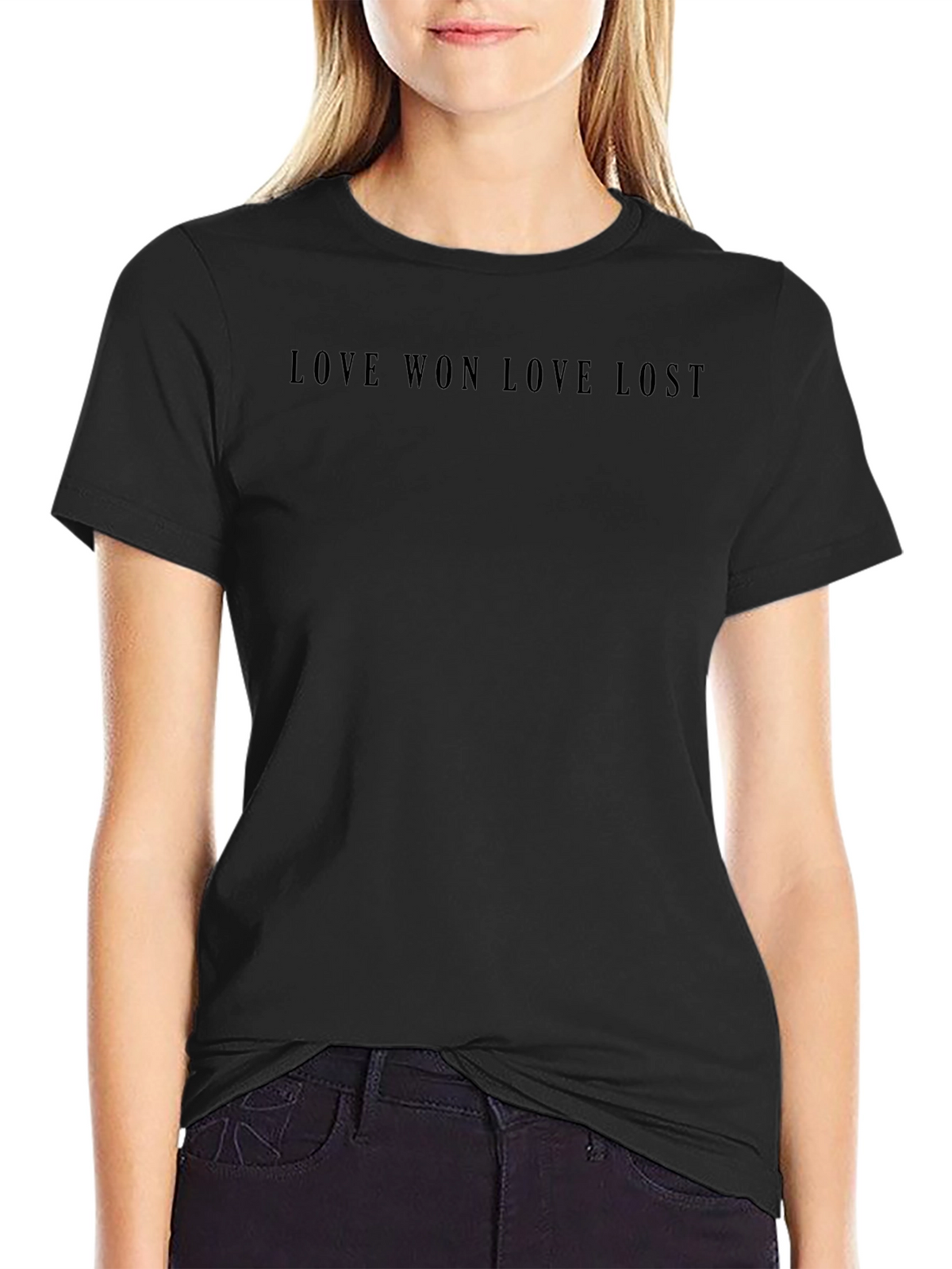Love Won Love Lost Black Graphic Tee