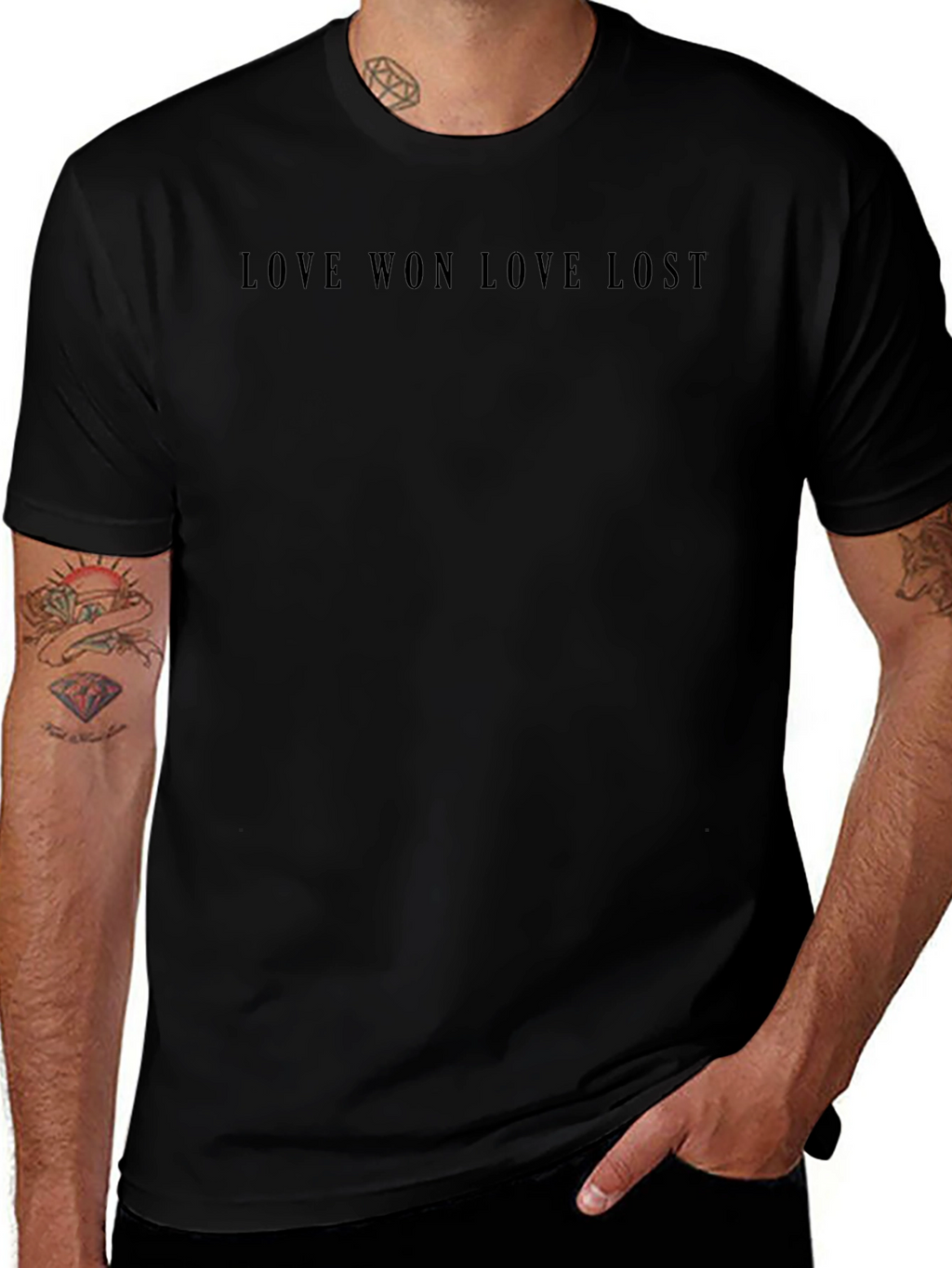 Love Won Love Lost Black Graphic Tee