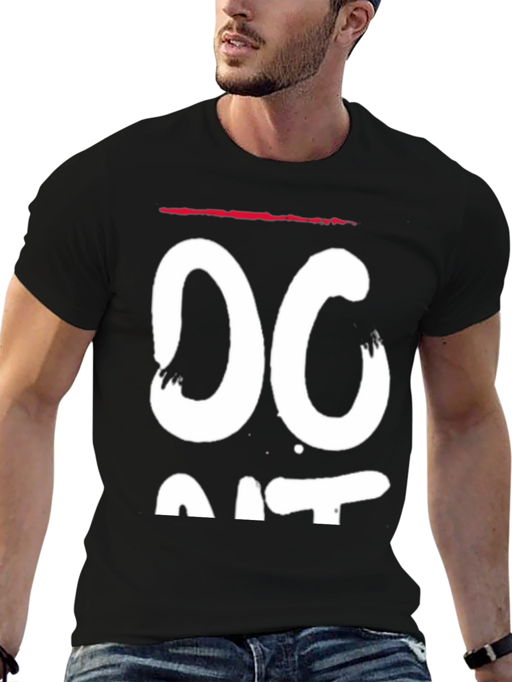Bold Graphic Tee - DC - Black Cotton Casual