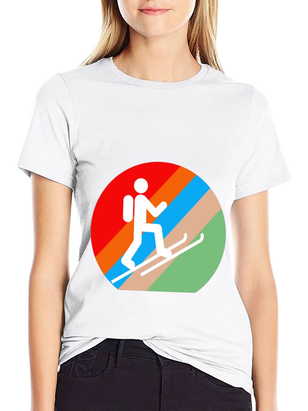 Ski Hiker Graphic Tee - Active Lifestyle Shirt
