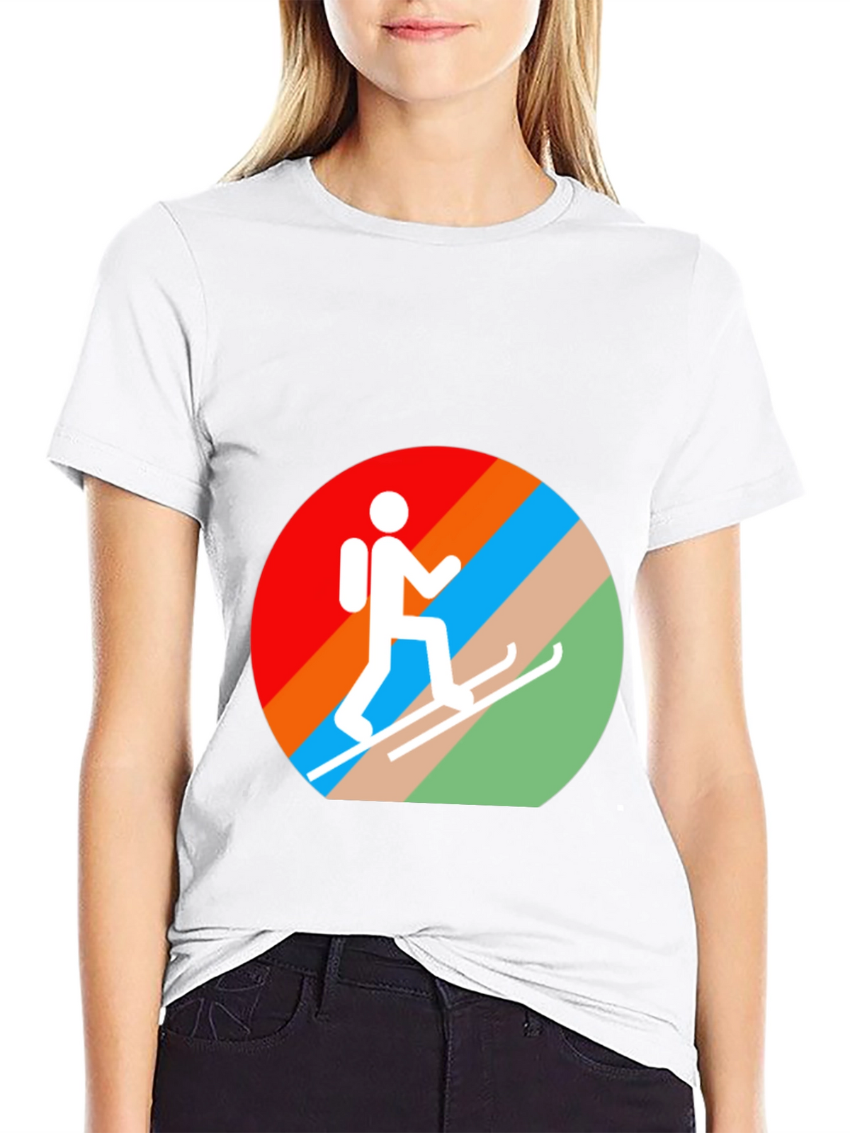 Ski Hiker Graphic Tee - Active Lifestyle Shirt
