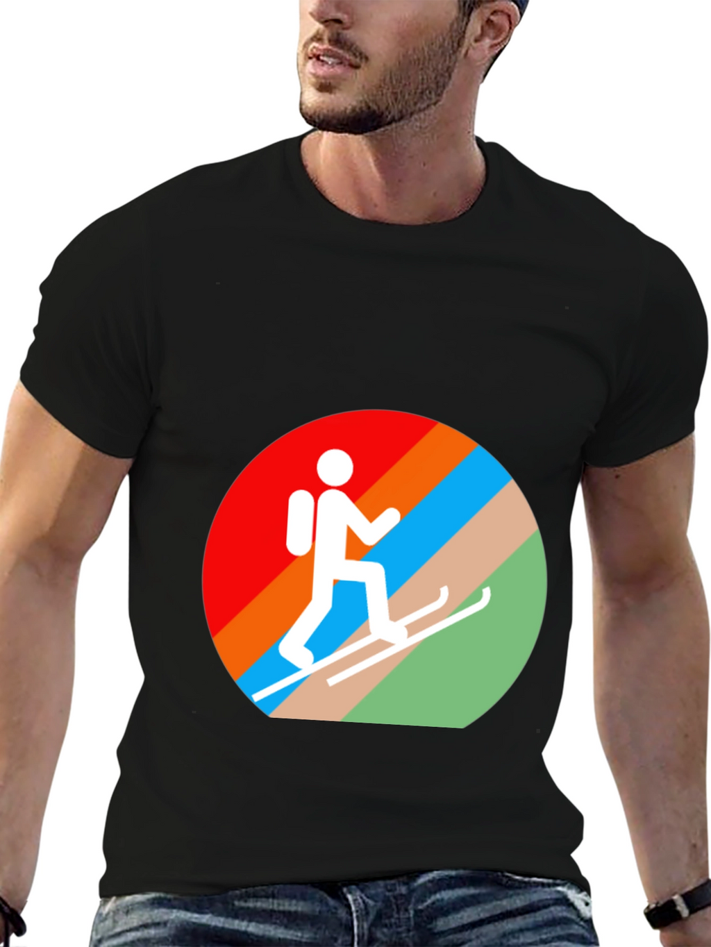 Ski Hiker Graphic Tee - Active Lifestyle Shirt