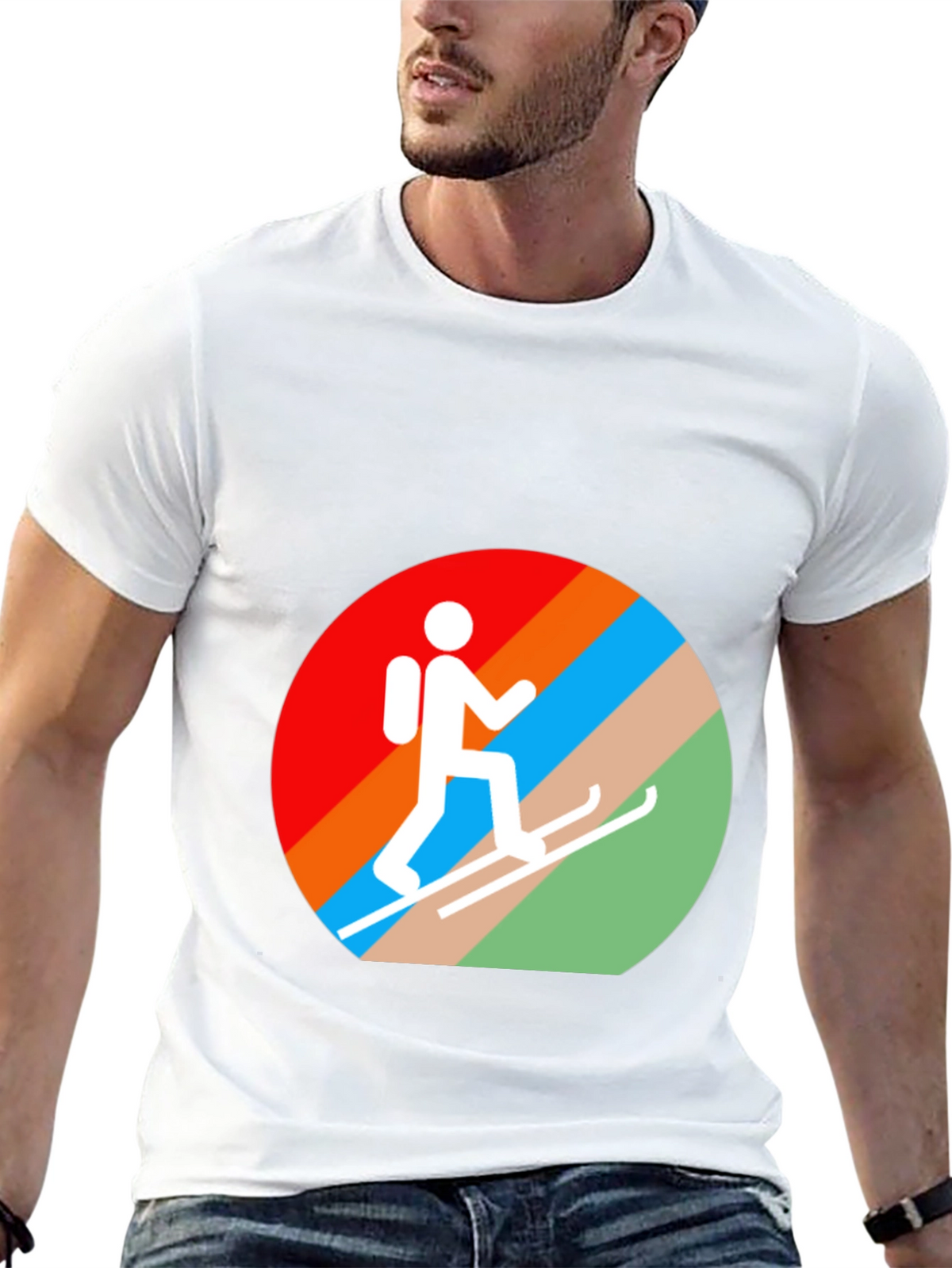 Ski Hiker Graphic Tee - Active Lifestyle Shirt