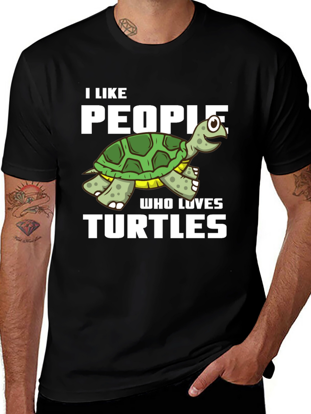 I Like People Who Loves Turtles Graphic T-Shirt