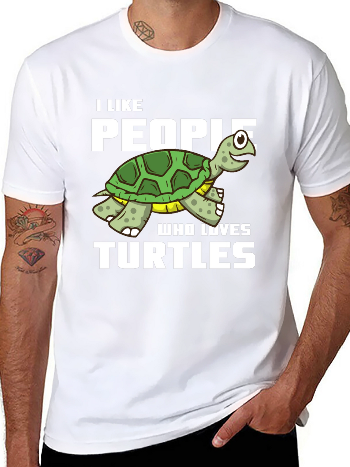 I Like People Who Loves Turtles Graphic T-Shirt