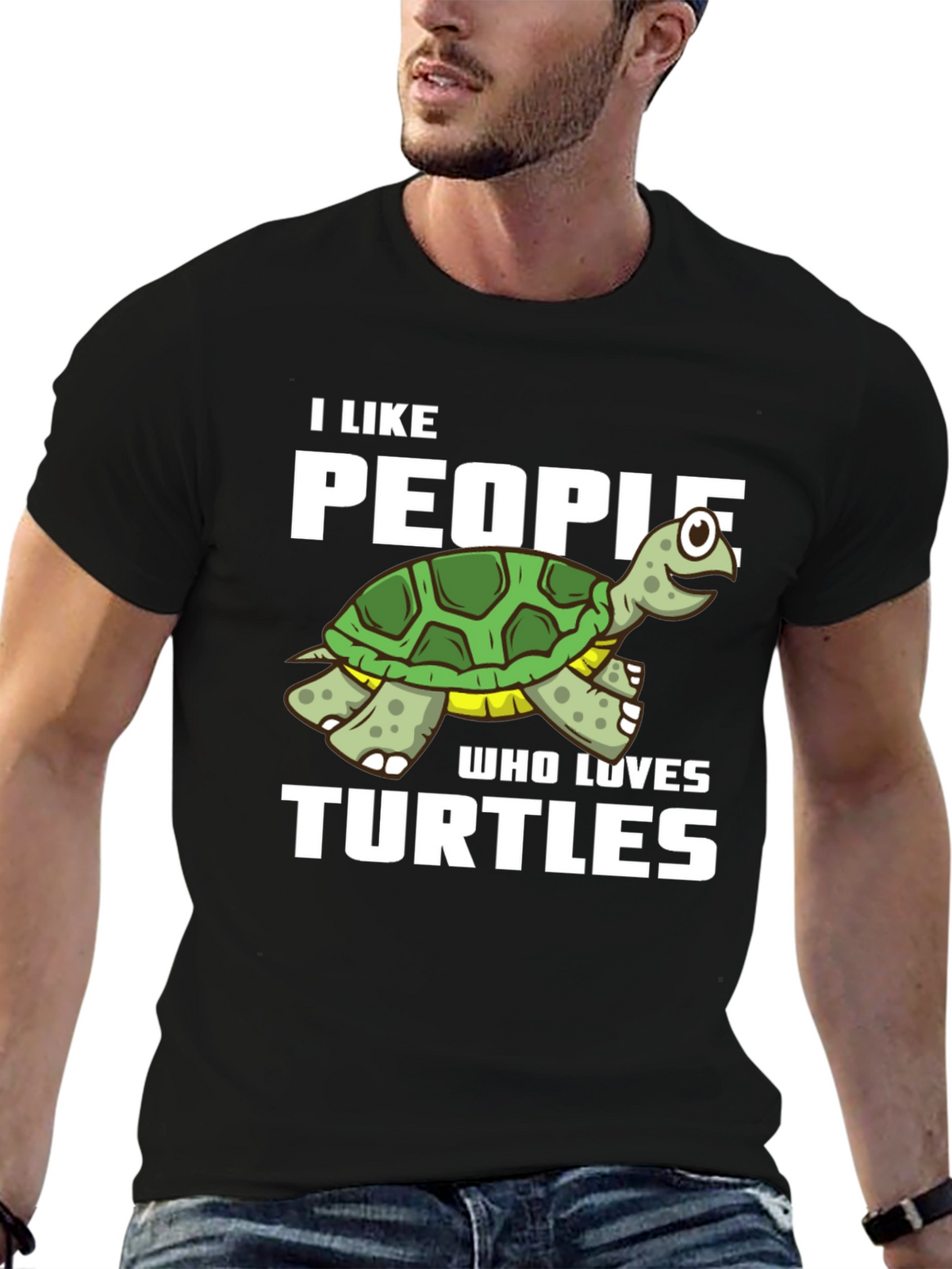 I Like People Who Loves Turtles Graphic T-Shirt