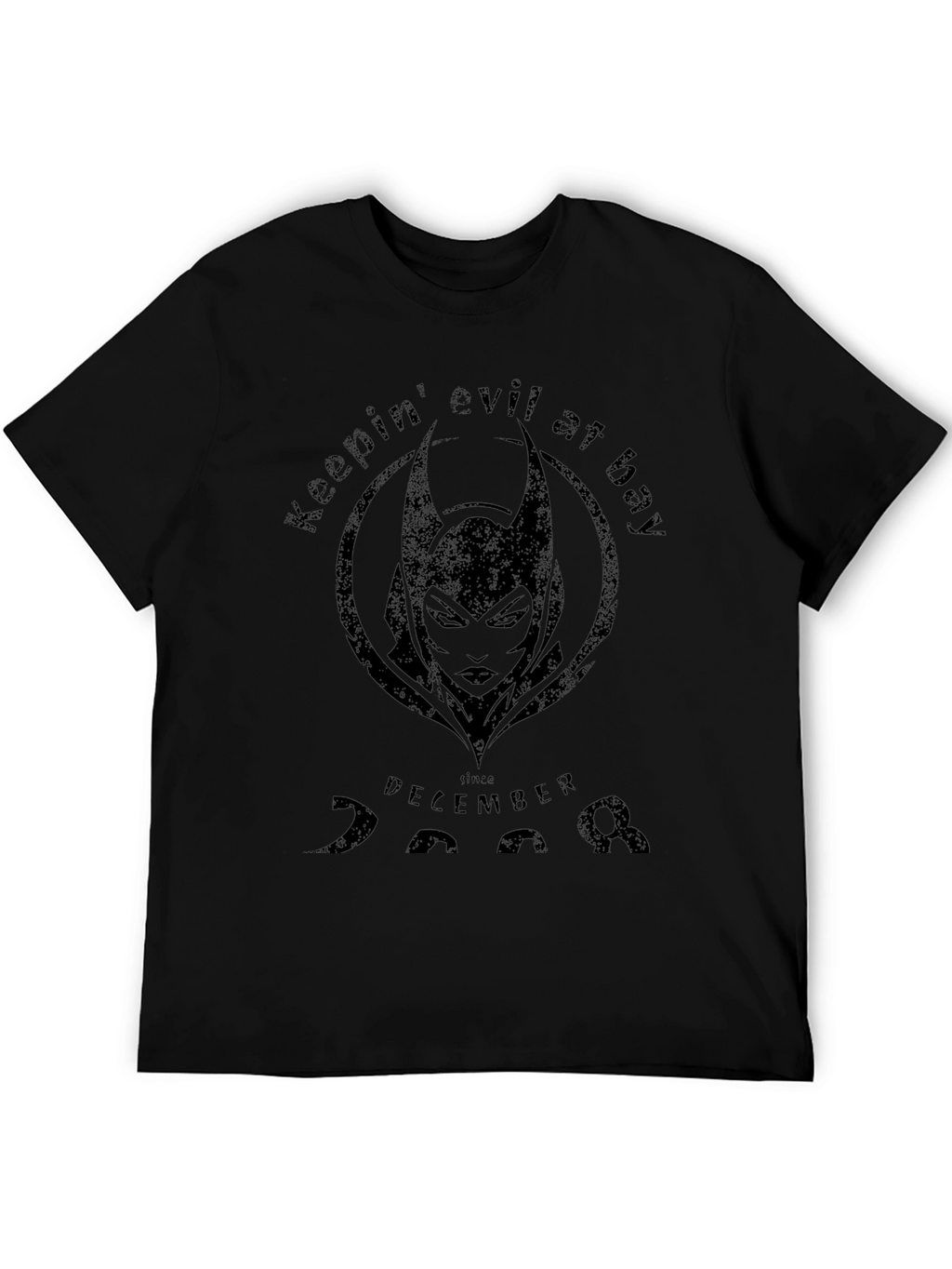 Keepin Evil At Bay Black Graphic Tee