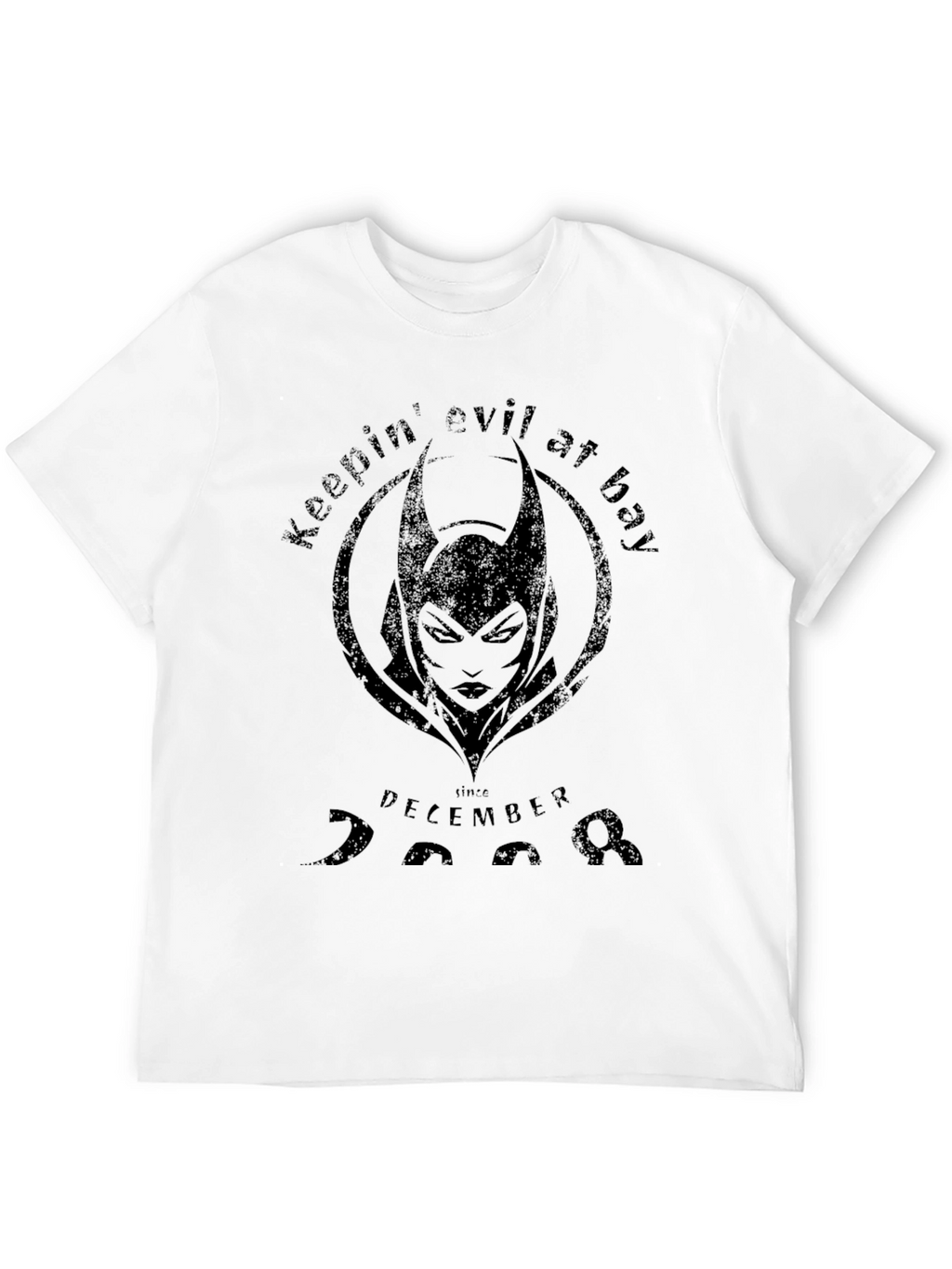 Keepin Evil At Bay Black Graphic Tee