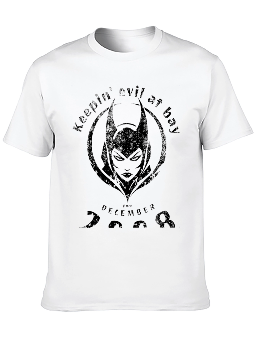 Keepin Evil At Bay Black Graphic Tee