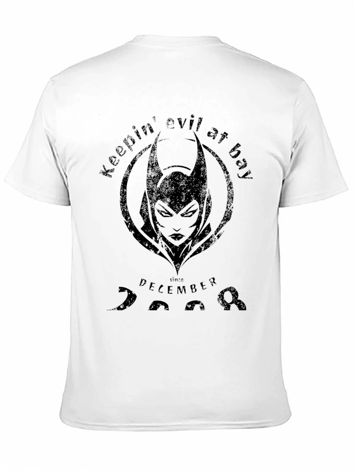 Keepin Evil At Bay Black Graphic Tee