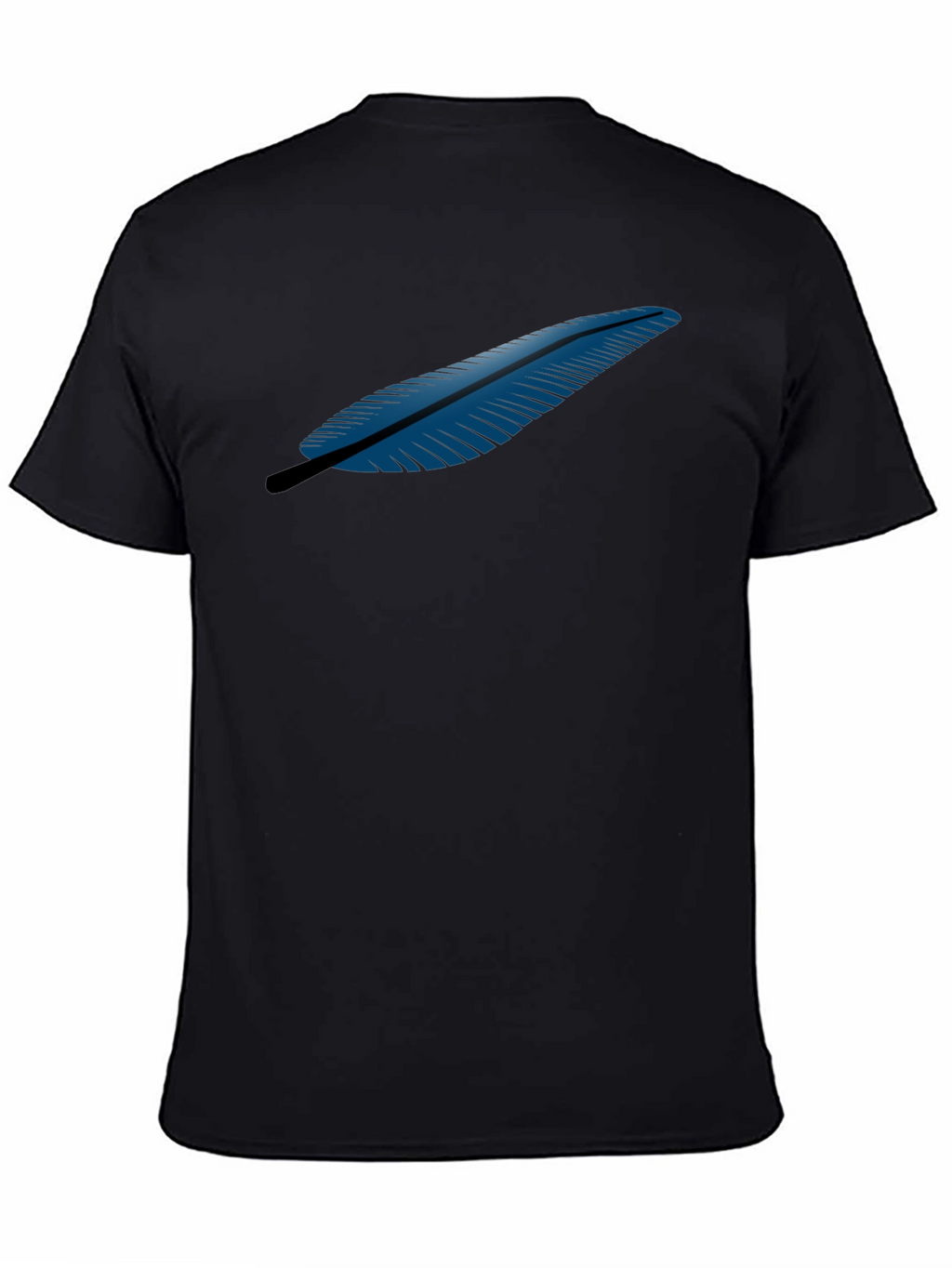 Feather Graphic Black T-Shirt