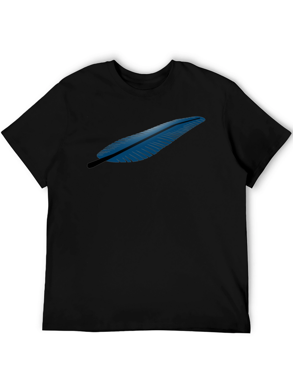 Feather Graphic Black T-Shirt